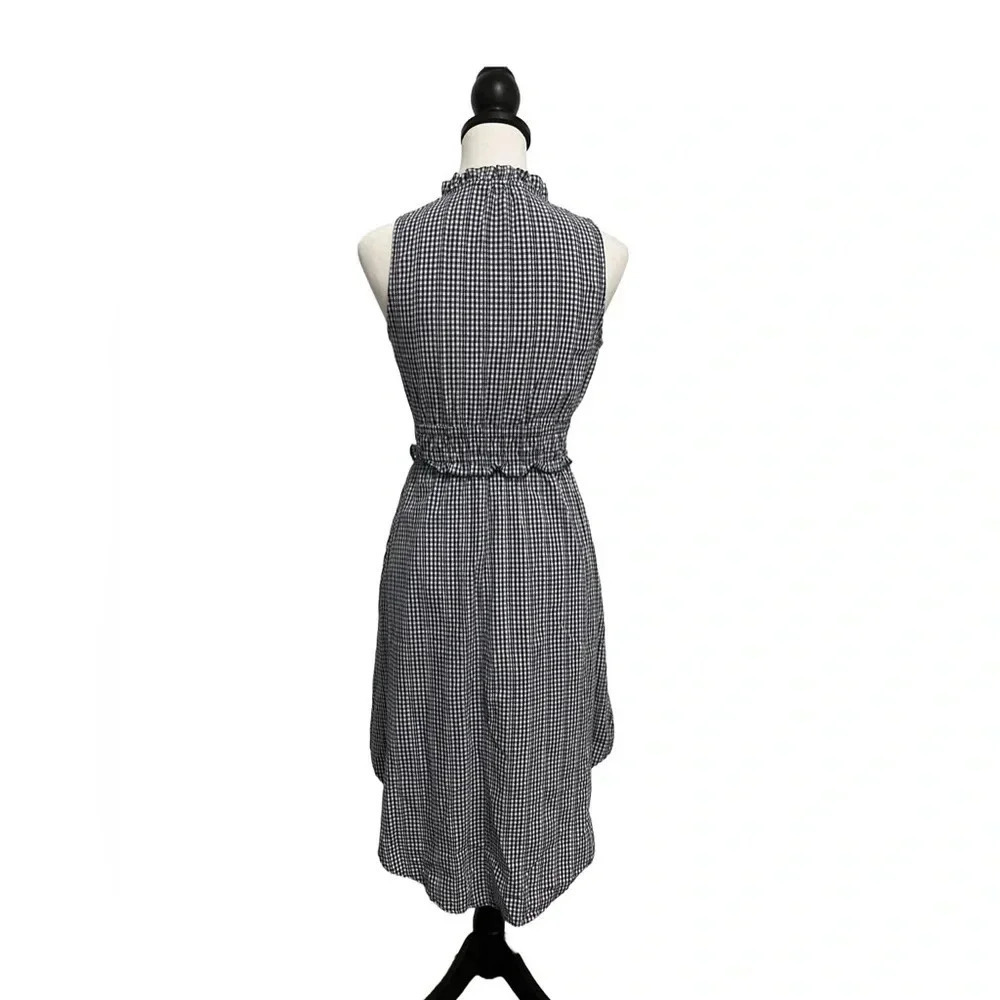 Hope & Harlow Navy White Gingham Dress. Size 2 - Picture 2 of 7